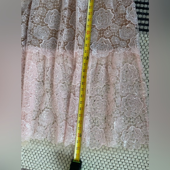 NWOT Self-Portrait Rose Pink Lace Sleeveless Dress - Picture 16 of 16